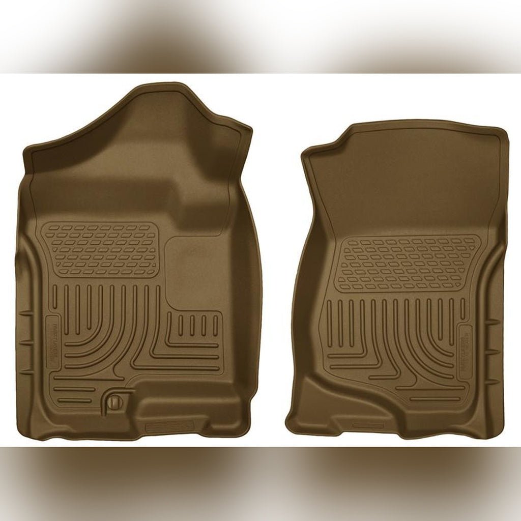Husky Liners Weatherbeater Front Floor Liners - Tan | 2007-2013 GMC Sierra 1500 - Stateside Performance - Floor Mats - Rubber - Husky Liners - Husky Liners Weatherbeater Front Floor Liners - Tan | 2007-2013 GMC Sierra 1500
