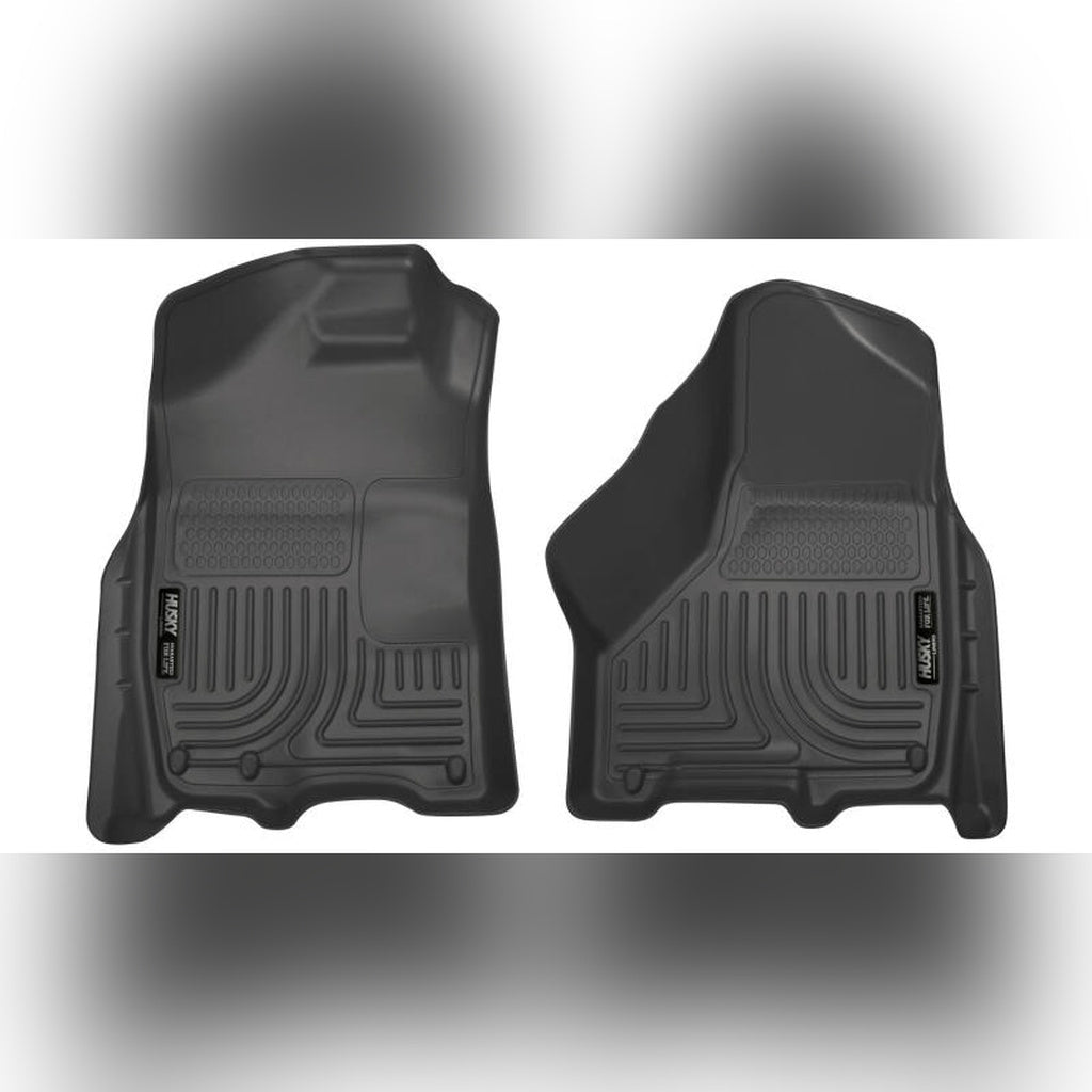 Husky Liners WeatherBeater Front Row Floor Liners - Black | 2010-2018 Ram 2500 - Stateside Performance - Floor Mats - Rubber - Husky Liners - Husky Liners WeatherBeater Front Row Floor Liners - Black | 2010-2018 Ram 2500