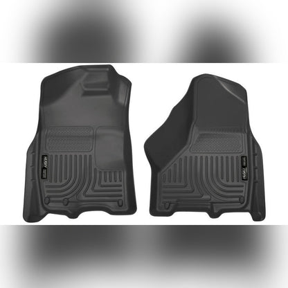 Husky Liners WeatherBeater Front Row Floor Liners - Black | 2010-2018 Ram 2500 - Stateside Performance - Floor Mats - Rubber - Husky Liners - Husky Liners WeatherBeater Front Row Floor Liners - Black | 2010-2018 Ram 2500