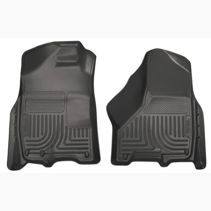 Husky Liners WeatherBeater Front Row Floor Liners - Black | 2010-2018 Ram 2500 - Stateside Performance - Floor Mats - Rubber - Husky Liners - Husky Liners WeatherBeater Front Row Floor Liners - Black | 2010-2018 Ram 2500