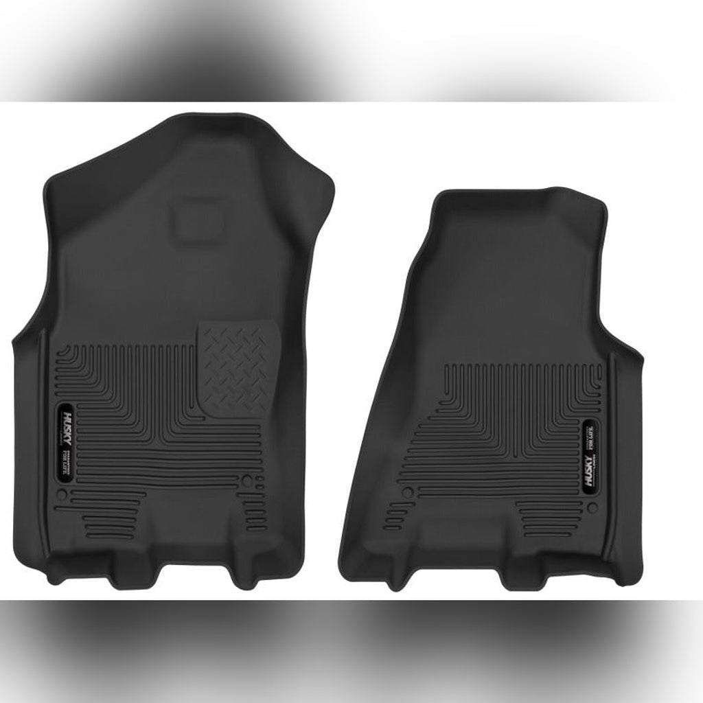 Husky Liners WeatherBeater Front Row Floor Liners - Crew Cab, Black | 2021-2024 Ram 1500 TRX - Stateside Performance - Floor Mats - Rubber - Husky Liners - Husky Liners WeatherBeater Front Row Floor Liners - Crew Cab, Black | 2021-2024 Ram 1500 TRX