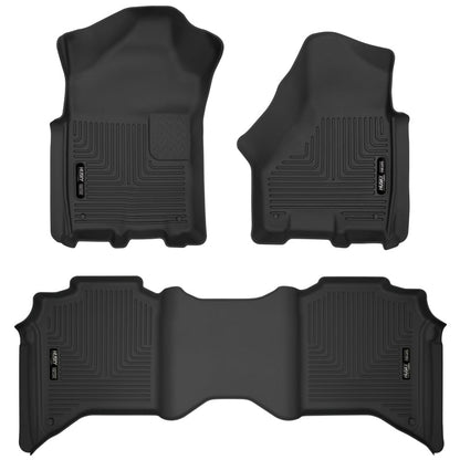 Husky Liners X - Act Contour Front and Second Row Floor Liners | 2019 - 2024 Ram 2500 - Stateside Performance - Floor Mats - Rubber - Husky Liners - Husky Liners X - Act Contour Front and Second Row Floor Liners | 2019 - 2024 Ram 2500