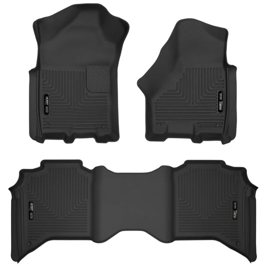Husky Liners X - Act Contour Front and Second Row Floor Liners | 2019 - 2024 Ram 2500 - Stateside Performance - Floor Mats - Rubber - Husky Liners - Husky Liners X - Act Contour Front and Second Row Floor Liners | 2019 - 2024 Ram 2500