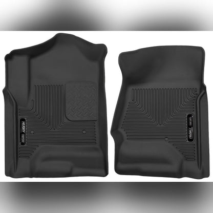 Husky Liners X-Act Contour Front Floor Liners - Black | 2014-2018 Chevy Silverado 1500 - Stateside Performance - Floor Mats - Rubber - Husky Liners - Husky Liners X-Act Contour Front Floor Liners - Black | 2014-2018 Chevy Silverado 1500