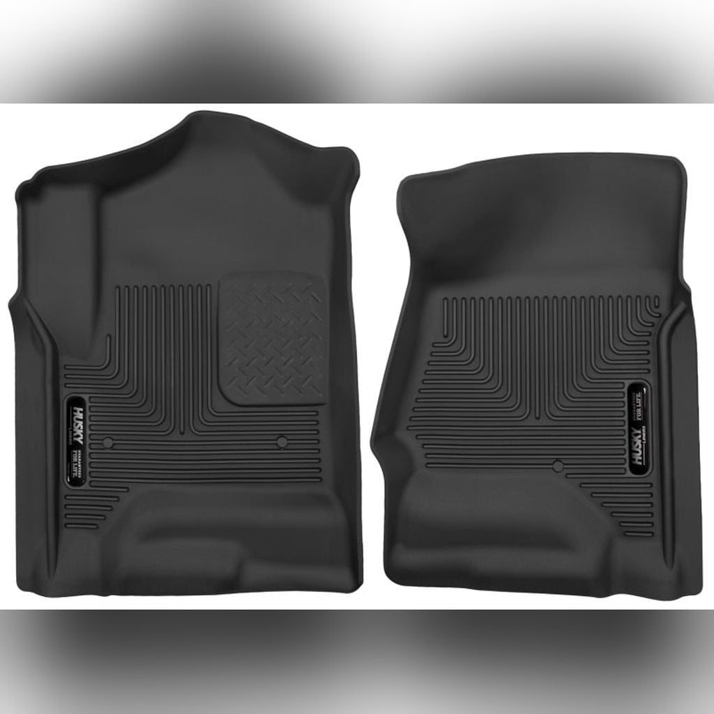Husky Liners X-Act Contour Front Floor Liners - Black | 2015-2019 Chevy Silverado 3500HD - Stateside Performance - Floor Mats - Rubber - Husky Liners - Husky Liners X-Act Contour Front Floor Liners - Black | 2015-2019 Chevy Silverado 3500HD