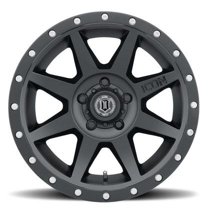 ICON Rebound Cast Wheel - 17x8.5 5x5.5 0mm Offset 4.75in BS Satin Black | 2019-2024 Ram 1500 Classic - Stateside Performance - Wheels - Cast - ICON - ICON Rebound Cast Wheel - 17x8.5 5x5.5 0mm Offset 4.75in BS Satin Black | 2019-2024 Ram 1500 Classic