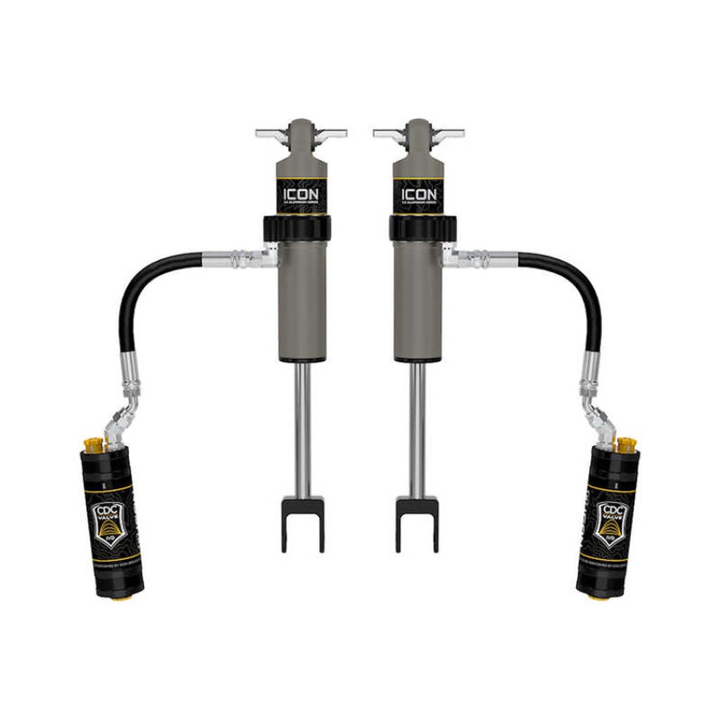 ICON V.S. 2.5 Series Remote Reservoir CDCV Front Coilover Shock Pair - 0-3.5 in Lift | 2020-2026 GMC Sierra 3500 - Stateside Performance - Shocks and Struts - ICON - ICON V.S. 2.5 Series Remote Reservoir CDCV Front Coilover Shock Pair - 0-3.5 in Lift | 2020-2026 GMC Sierra 3500