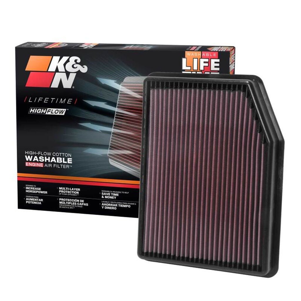 K&N High-Flow Drop-In Air Filter | 2019-2026 Chevy Silverado 1500 - Stateside Performance - Air Filters - Drop In - K&N Engineering - K&N High-Flow Drop-In Air Filter | 2019-2026 Chevy Silverado 1500