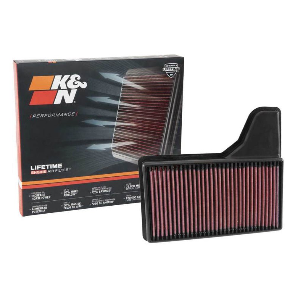 K&N Replacement Panel Air Filter | 2018-2023 Ford Mustang - Stateside Performance - Air Filters - Drop In - K&N Engineering - K&N Replacement Panel Air Filter | 2018-2023 Ford Mustang