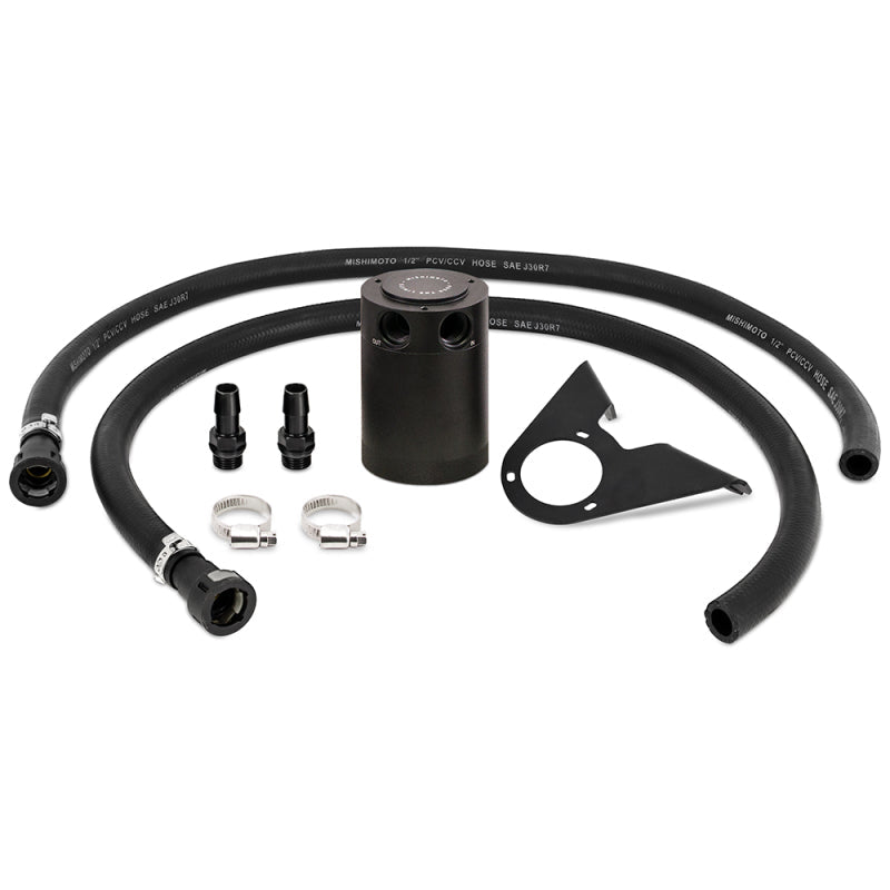 Mishimoto 2.3L Baffled Oil Catch Can PCV Side - Black | 2021-2024 Ford Bronco - Stateside Performance - Oil Catch Cans - Mishimoto - Mishimoto 2.3L Baffled Oil Catch Can PCV Side - Black | 2021-2024 Ford Bronco