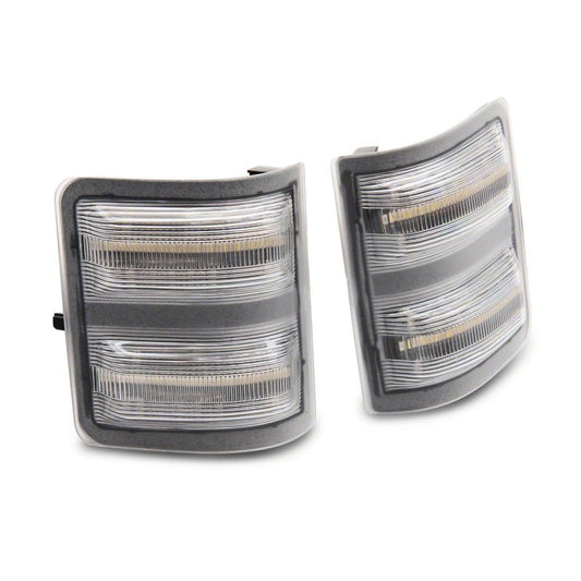 Raxiom Axial LED SEQL Switchback Side Mirror Marker Lamps - Clear | 2011 - 2016 Ford F350 Super Duty - Stateside Performance - Sidemarkers & Indicators - Raxiom - Raxiom Axial LED SEQL Switchback Side Mirror Marker Lamps - Clear | 2011 - 2016 Ford F350 Super Duty