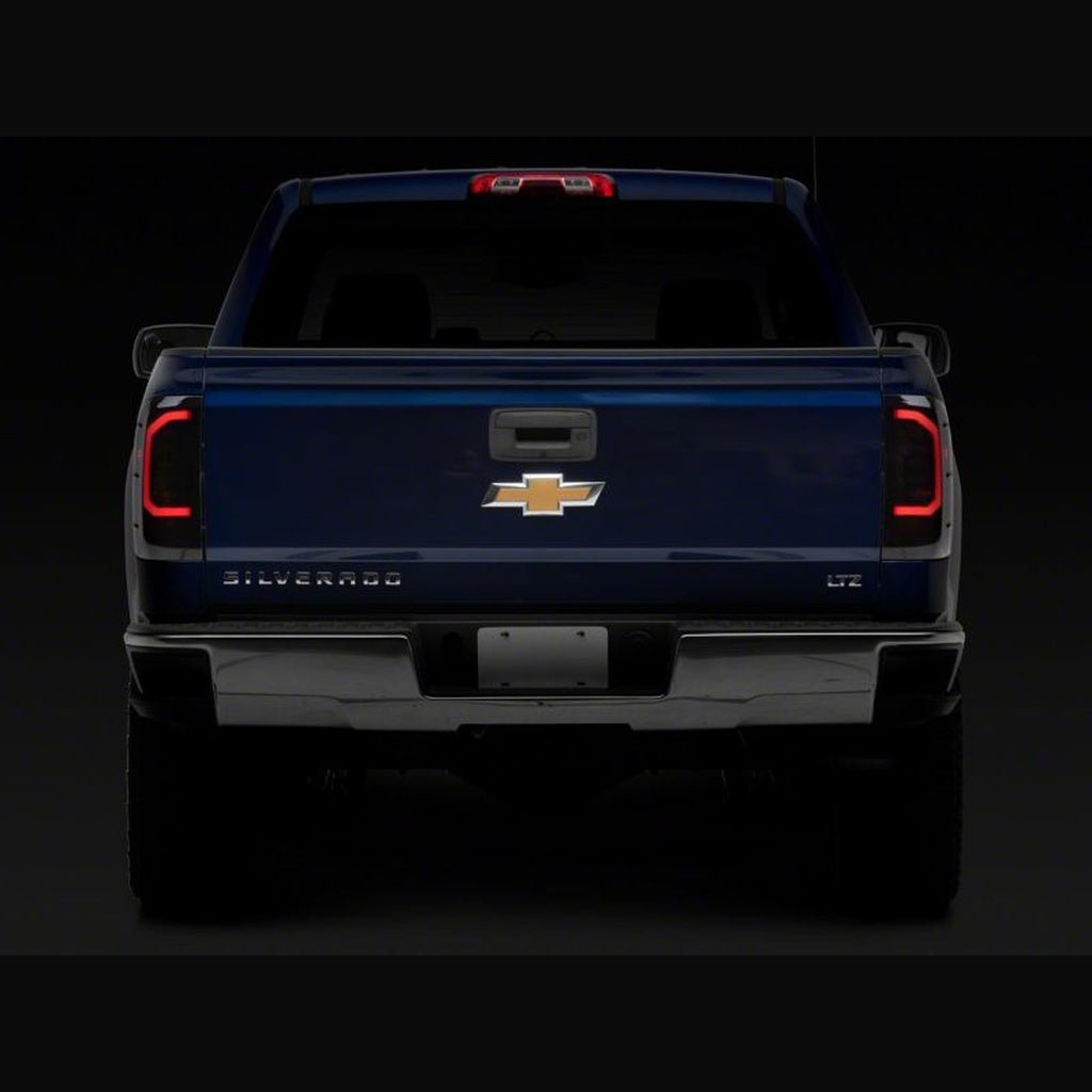 Raxiom Axial Series LED Tail Lights - Black Housing, Smoked Lens | 2015-2019 Chevy Silverado 2500HD - Stateside Performance - Tail Lights - Raxiom - Raxiom Axial Series LED Tail Lights - Black Housing, Smoked Lens | 2015-2019 Chevy Silverado 2500HD