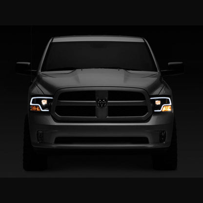 Raxiom LED Halo Projector Headlights - Black | 2011-2018 Ram 1500 - Stateside Performance - Headlights - Raxiom - Raxiom LED Halo Projector Headlights - Black | 2011-2018 Ram 1500