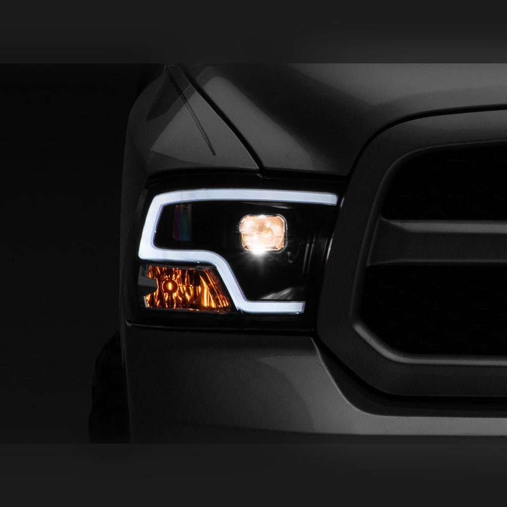Raxiom LED Halo Projector Headlights - Black | 2011-2018 Ram 1500 - Stateside Performance - Headlights - Raxiom - Raxiom LED Halo Projector Headlights - Black | 2011-2018 Ram 1500