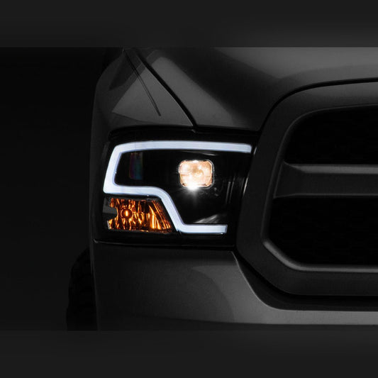Raxiom LED Halo Projector Headlights - Black | 2011-2018 Ram 1500 - Stateside Performance - Headlights - Raxiom - Raxiom LED Halo Projector Headlights - Black | 2011-2018 Ram 1500