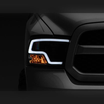 Raxiom LED Halo Projector Headlights - Black | 2011-2018 Ram 1500 - Stateside Performance - Headlights - Raxiom - Raxiom LED Halo Projector Headlights - Black | 2011-2018 Ram 1500