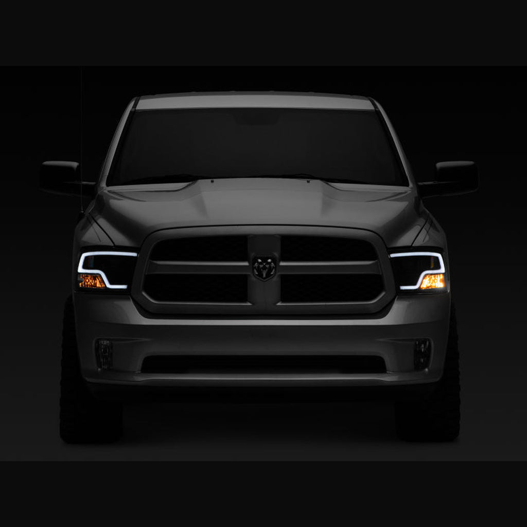 Raxiom LED Halo Projector Headlights - Black | 2011-2018 Ram 1500 - Stateside Performance - Headlights - Raxiom - Raxiom LED Halo Projector Headlights - Black | 2011-2018 Ram 1500
