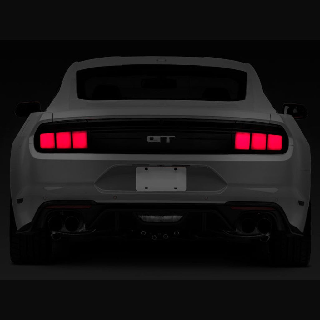 Raxiom Profile LED Tail Lights - Gloss Black Housing, Smoked Lens | 2018-2023 Ford Mustang - Stateside Performance - Tail Lights - Raxiom - Raxiom Profile LED Tail Lights - Gloss Black Housing, Smoked Lens | 2018-2023 Ford Mustang