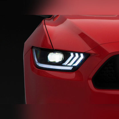 Raxiom Projector Headlights - Black Housing, Clear Lens, OEM HID Bulbs | 2018-2022 Ford Mustang - Stateside Performance - Headlights - Raxiom - Raxiom Projector Headlights - Black Housing, Clear Lens, OEM HID Bulbs | 2018-2022 Ford Mustang