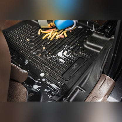 Husky Liners WeatherBeater Front & Rear Floor Liners - Black, SuperCab | 2017-2022 Ford F350 Super Duty