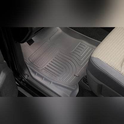 Husky Liners WeatherBeater Rear Floor Liners - Black | 2021-2025 Ford F150