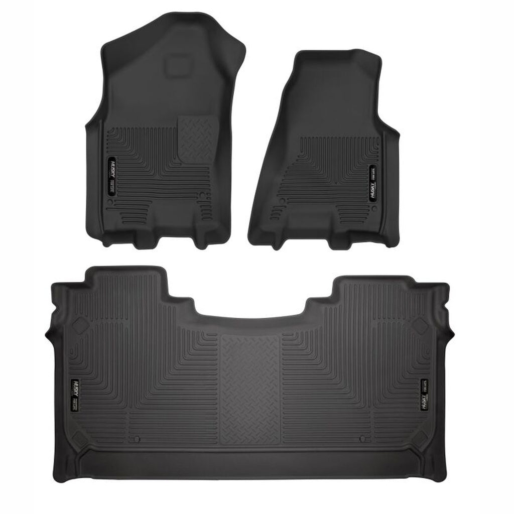 Husky Liners Weatherbeater Front & 2nd Seat Floor Liners - Black, Crew Cab | 2021-2024 Ram 1500 TRX