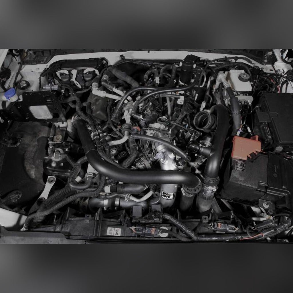 K&N Aluminum Charge Pipe Kit - Gunmetal Gray | 2023-2025 Ford Bronco Raptor