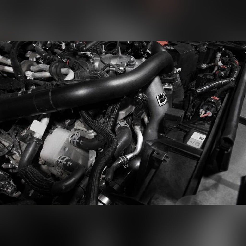 K&N Aluminum Charge Pipe Kit - Gunmetal Gray | 2023-2025 Ford Bronco Raptor