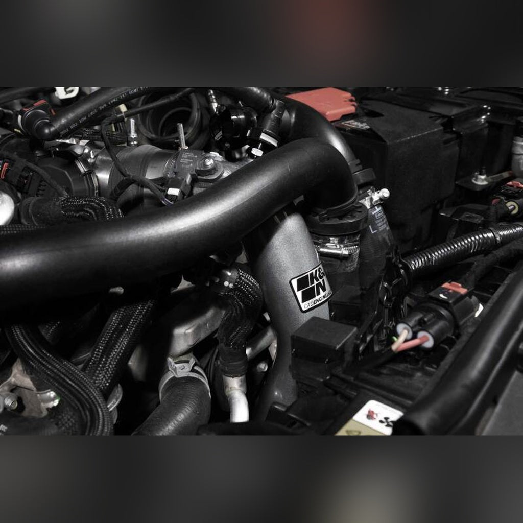 K&N Aluminum Charge Pipe Kit - Gunmetal Gray | 2023-2025 Ford Bronco Raptor