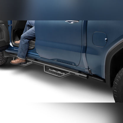 N-Fab RS Nerf Step Bars - Cab Length, Textured Black | 2019-2026 Chevy Silverado 1500