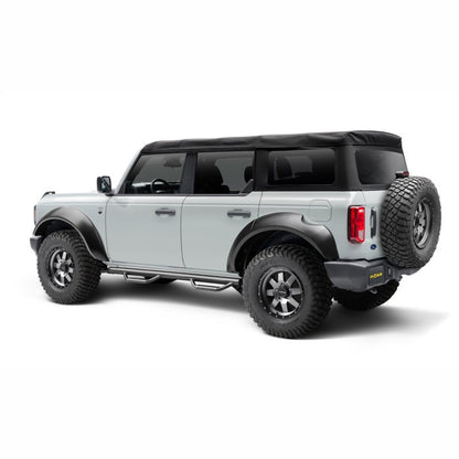 N-Fab Nerf Step Wheel-to-Wheel Side Steps - 3 in SRW, Textured Black, 4 Door | 2021-2025 Ford Bronco