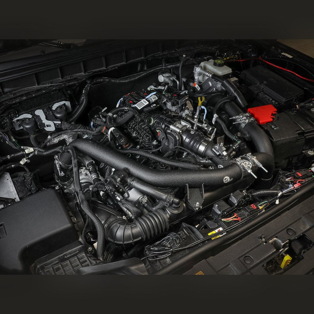aFe BladeRunner Aluminum Hot & Cold Charge Pipe Kit - Black | 2021-2025 Ford Bronco