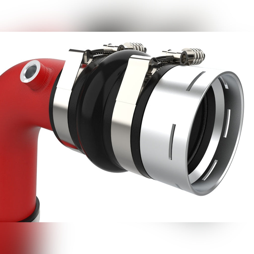 aFe BladeRunner Aluminum Hot & Cold Charge Pipe Kit - Red, 6.7L V8 | 2023-2025 Ford F250 Super Duty