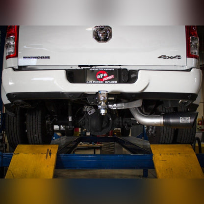aFe ATLAS DPF-Back Aluminized Steel Exhaust System - 5 in, Polished Tip | 2019-2025 Ram 2500