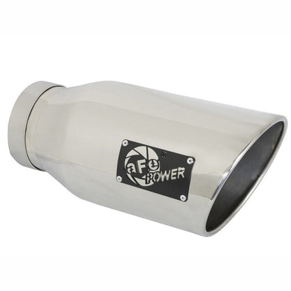 aFe ATLAS DPF-Back Aluminized Steel Exhaust System - 5 in, Polished Tip | 2019-2025 Ram 2500