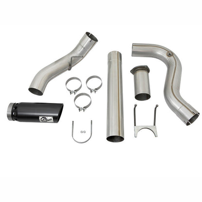 aFe ATLAS DPF-Back Aluminized Steel Exhaust System - 5 in, Black Tip | 2017-2022 Ford F250 Super Duty
