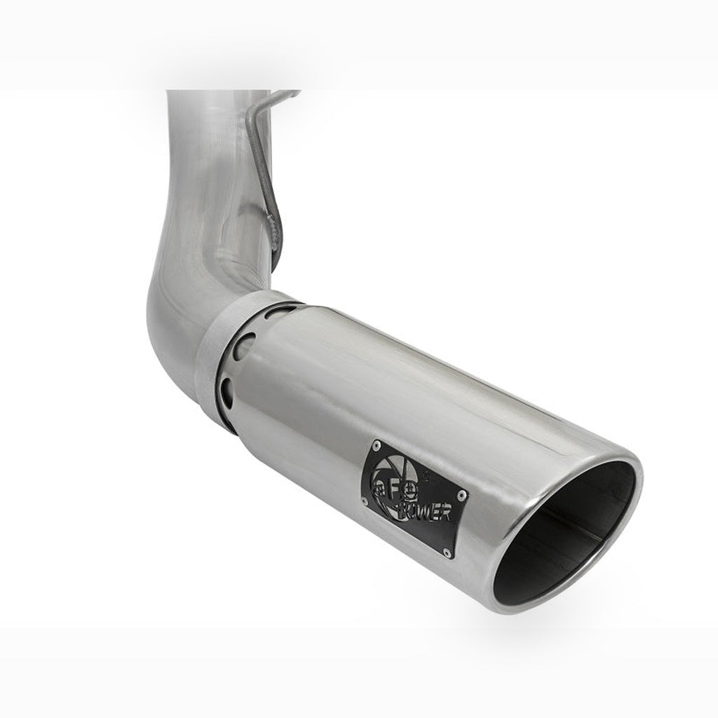 aFe ATLAS DPF-Back Aluminized Steel Exhaust System - 5 in, Polished Tip | 2017-2022 Ford F250 Super Duty