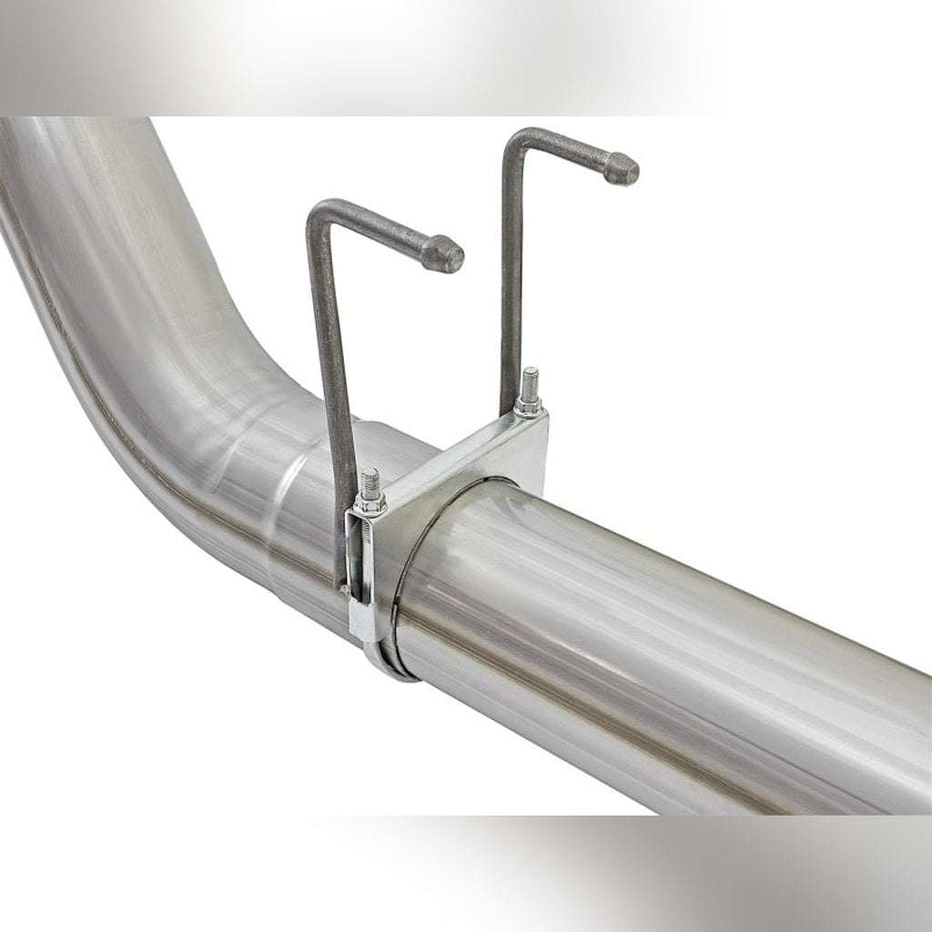 aFe ATLAS DPF-Back Aluminized Steel Exhaust System - 5 in, Polished Tip | 2017-2022 Ford F250 Super Duty