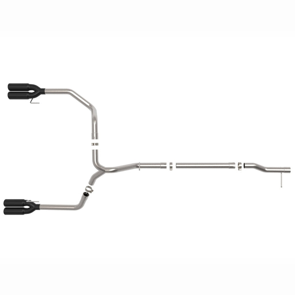 aFe Vulcan Series DPF-Back Exhaust System - 3 in 304 SS, Black Tip | 2023-2025 Chevy Silverado 1500
