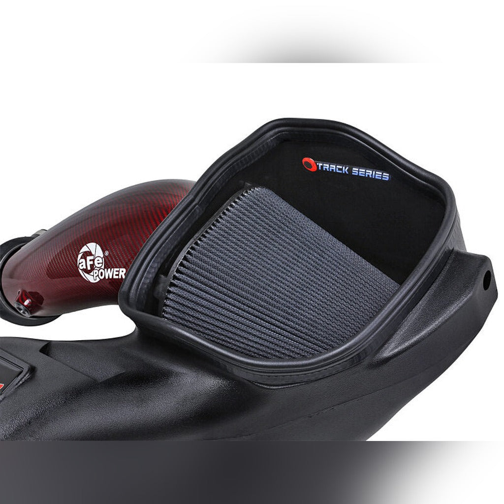 aFe Track Series Carbon Fiber Cold Air Intake - Red | 2023-2025 Ford F150 Raptor R