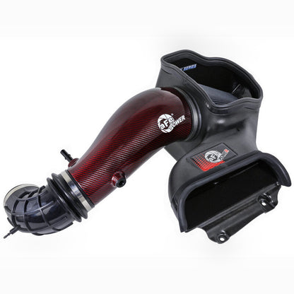 aFe Track Series Carbon Fiber Cold Air Intake - Red | 2023-2025 Ford F150 Raptor R