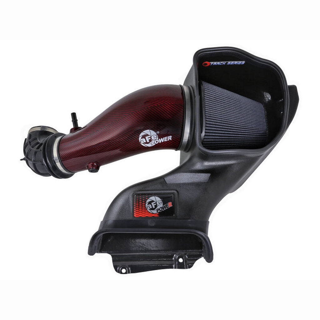 aFe Track Series Carbon Fiber Cold Air Intake - Red | 2023-2025 Ford F150 Raptor R