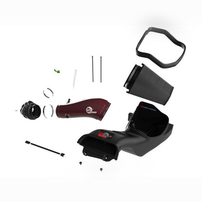 aFe Track Series Carbon Fiber Cold Air Intake - Red | 2023-2025 Ford F150 Raptor R