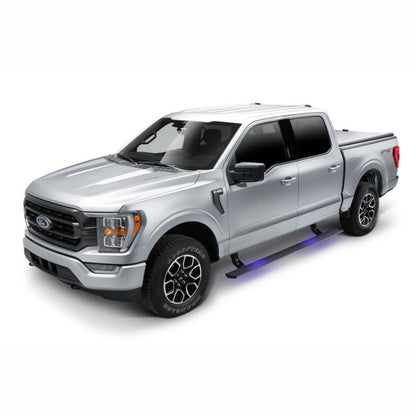 AMP Research PowerStep Plug N Play Retractable Running Boards - Black | 2021-2026 Ford F150 Raptor