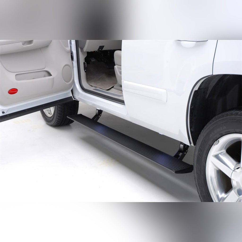 AMP Research PowerStep Plug N Play Retractable Running Boards - Black w/ OEM Illumination | 2021-2024 Ram 1500 TRX
