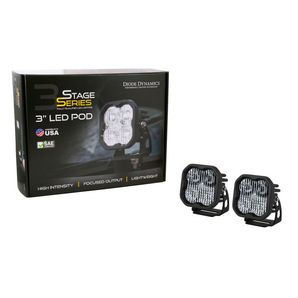Diode Dynamics SS3 LED Ditch Light Kit - White Combo | 2022-2025 Ford Bronco Raptor