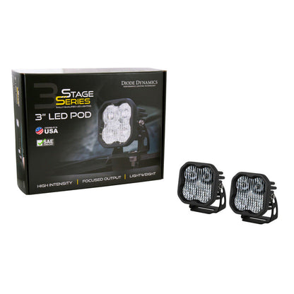 Diode Dynamics SS3 LED Ditch Light Kit - White Combo | 2022-2025 Ford Bronco Raptor