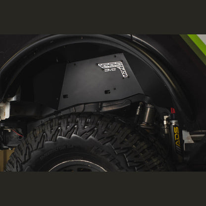 DV8 Offroad Rear Aluminum Inner Fenders - Black | 2022-2025 Ford Bronco Raptor