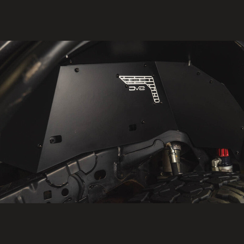 DV8 Offroad Rear Aluminum Inner Fenders - Black | 2022-2025 Ford Bronco Raptor