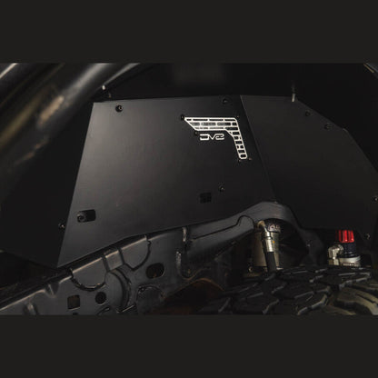 DV8 Offroad Rear Aluminum Inner Fenders - Black | 2022-2025 Ford Bronco Raptor